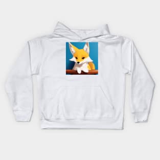 Fox on Bar Stool Kids Hoodie